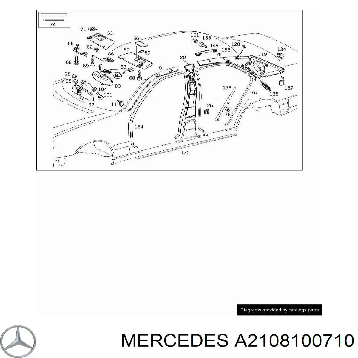 Козирок сонцезахисний автомобіля Mercedes A2108100710 ціна, від 6.33 USD