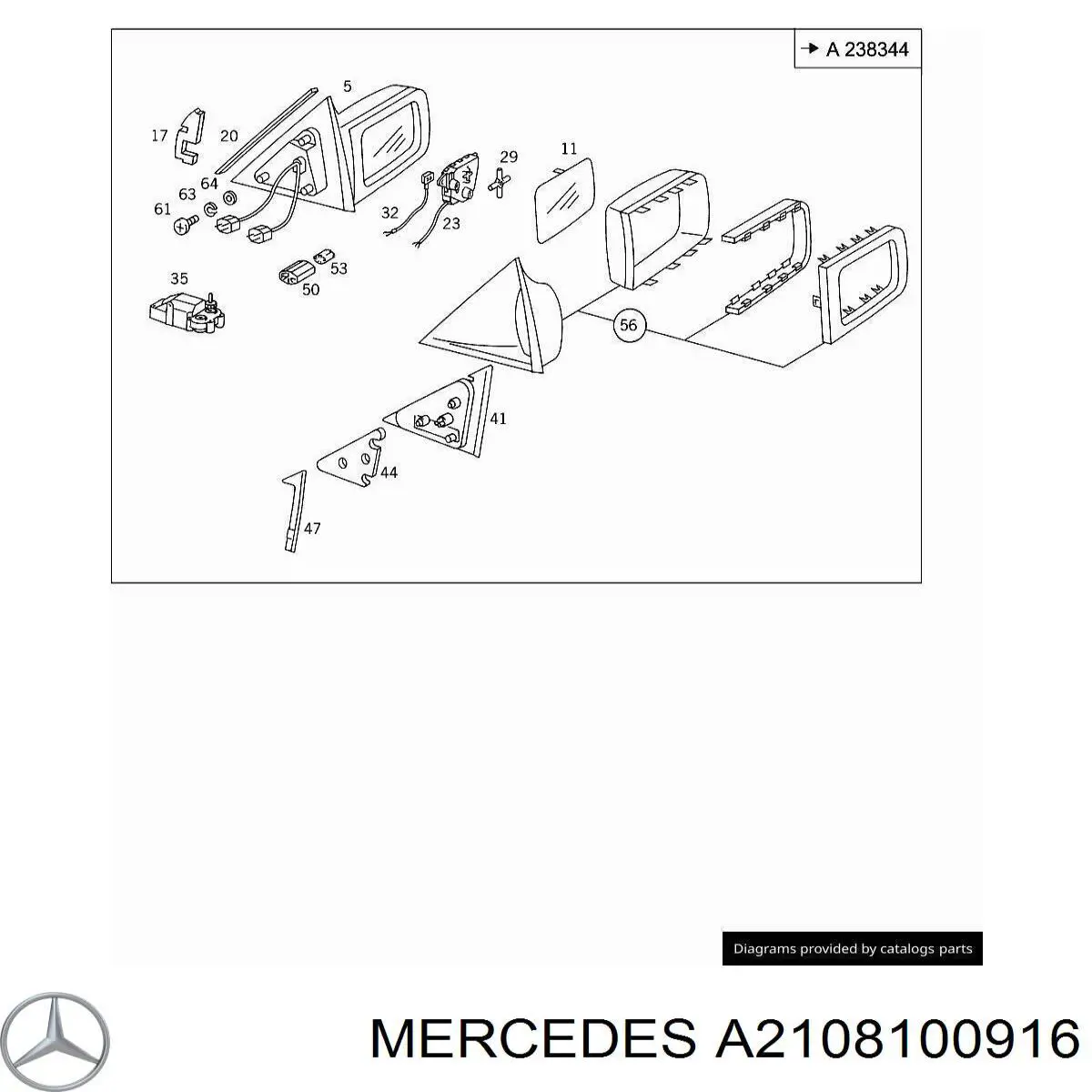 Ліве бічне дзеркало TYC 3210010 ціна, від 178.74 USD