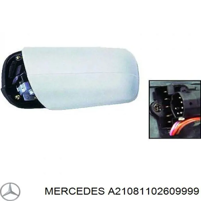 A21081102609999 Mercedes накладка дзеркала заднього виду, права