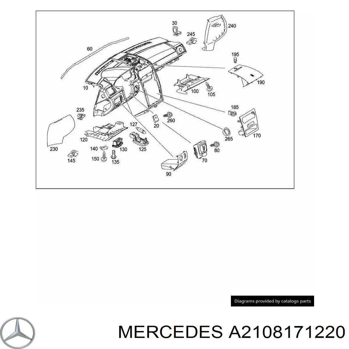  Mercedes A2108171220 ціна, від 8.46 USD