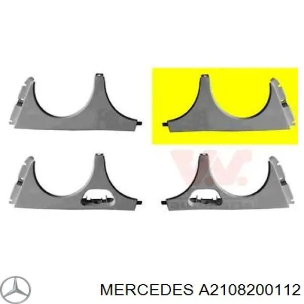 Вія (накладка) лівої фари Mercedes A2108200112 ціна, від 6.04 USD