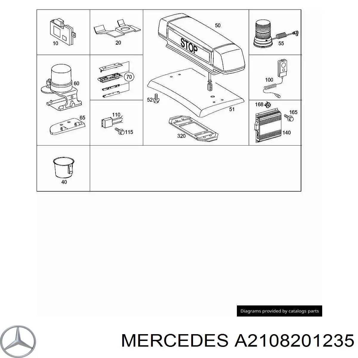  Mercedes A2108201235 ціна, від 65.99 USD