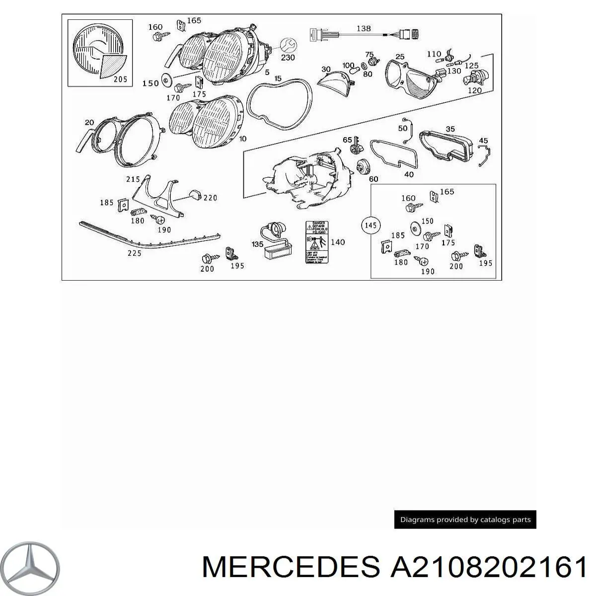 A2108202161 Mercedes фара ліва