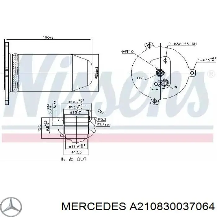 Купити A210830037064 Mercedes Радіатор системи охолодження кондиціонера