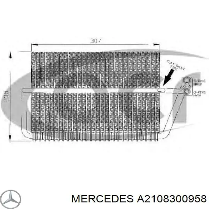 Купити A2108300958 Mercedes Радіатор опалювача салону