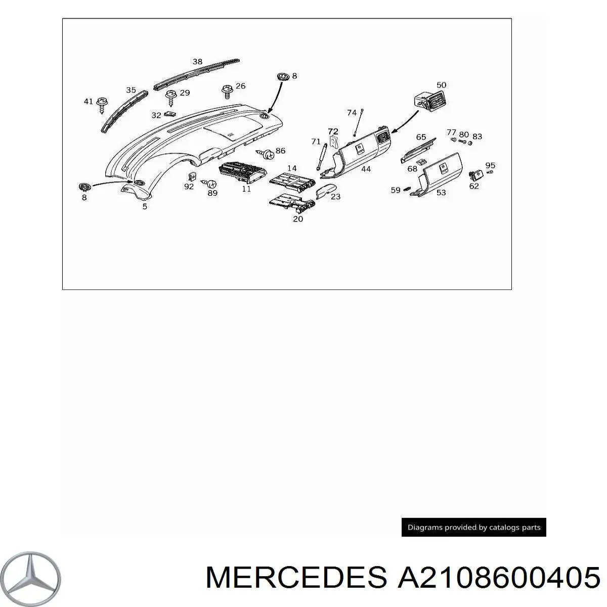 Подушка безпеки бокова Mercedes A2108602205 ціна, від 7.60 USD