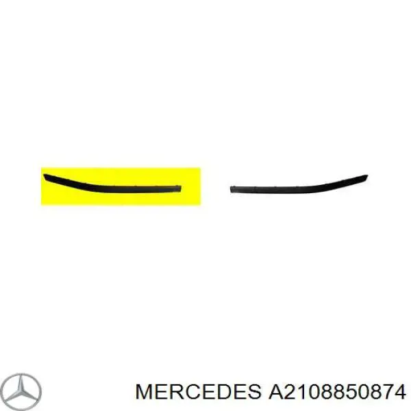 A2108850874 Mercedes молдинг переднього бампера, правий