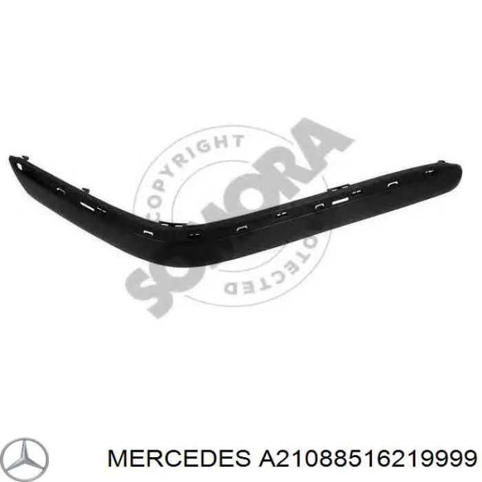 Накладка бампера переднього, права A21088516219999 Mercedes