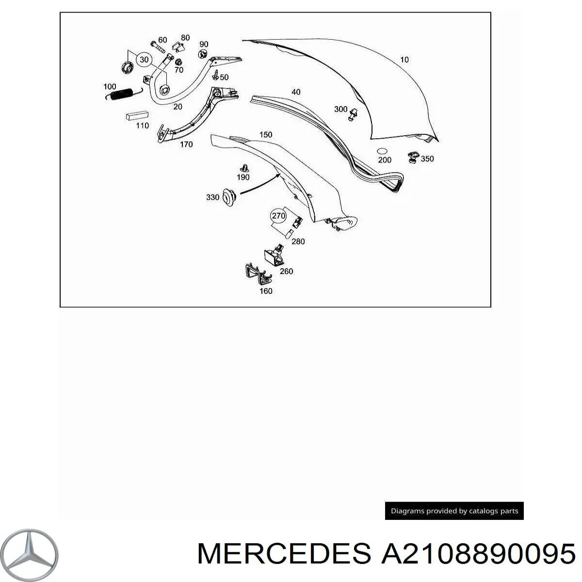 Mercedes A2108890095 ціна, від 2.95 USD