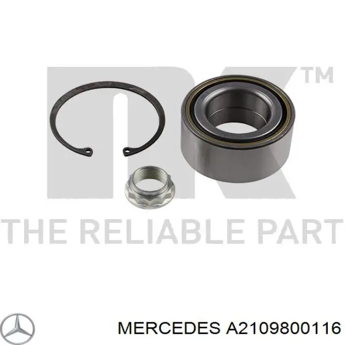 A2109800116 Mercedes Підшипник ступиці задньої