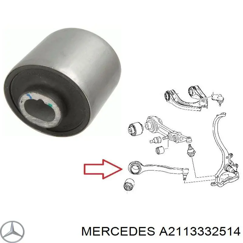 Сайлентблок нижнього важеля передньої підвіски Mercedes A2113332514 ціна, від 15.83 USD