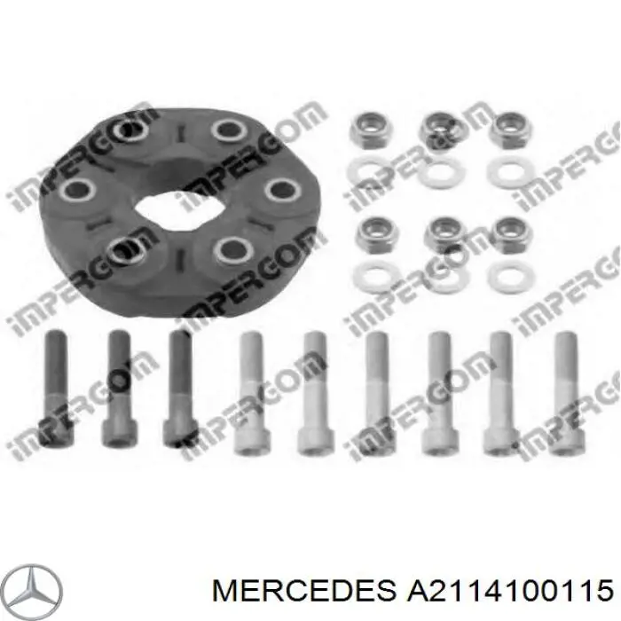 A2114100115 Mercedes Муфта кардана еластична, перед./зад.