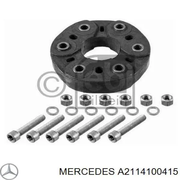 A2114100415 Mercedes муфта кардана еластична, перед./зад.