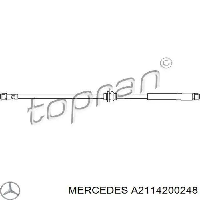 Купити A2114200248 Mercedes Гальмівні шланги передні