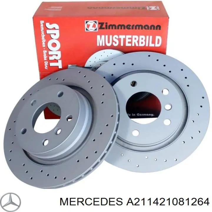 Диск гальмівний передній Mercedes A211421081264