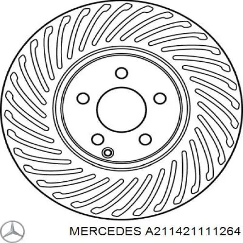 A211421111264 Mercedes диск гальмівний передній