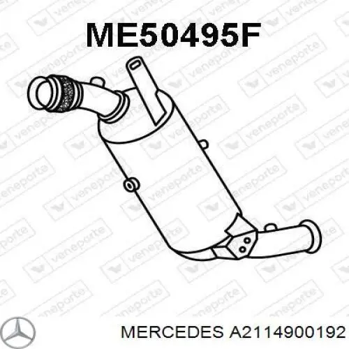 Фільтр системи відпрацьованих газів Mercedes A2114900192 ціна, від 212.88 USD