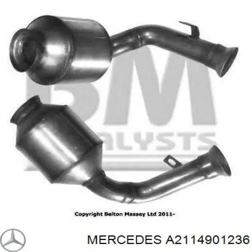 Конвертор-каталізатор (каталітичний нейтралізатор) Mercedes A2114901236 ціна, від 468.03 USD