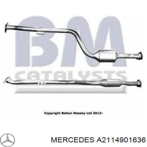 Конвертор-каталізатор (каталітичний нейтралізатор) Mercedes A2114901636 ціна, від 316.75 USD