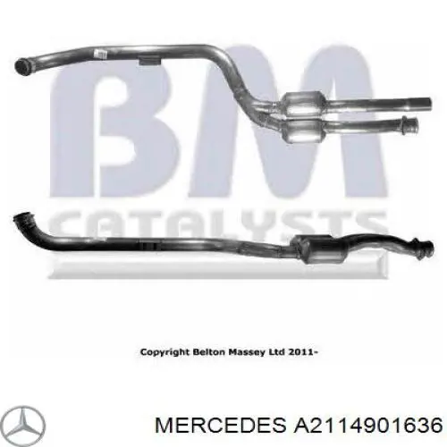 A2114901636 Mercedes Каталітичний нейтралізатор відпрацьованих газів