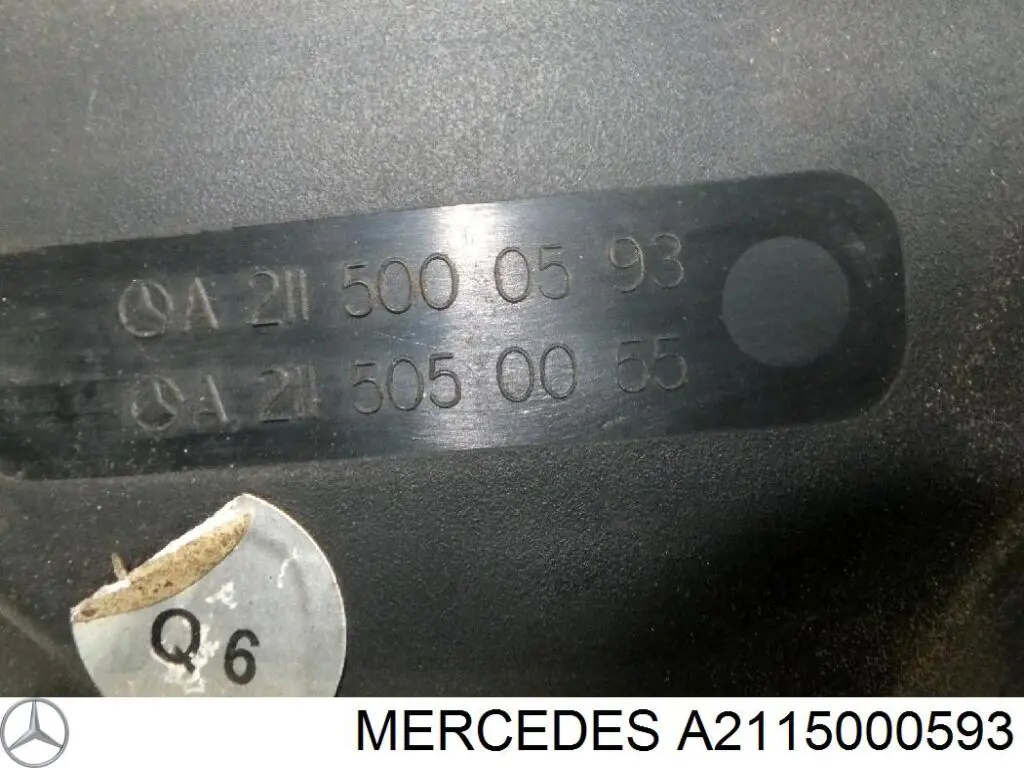 A2115000593 Mercedes дифузор радіатора охолодження, в зборі з двигуном і крильчаткою