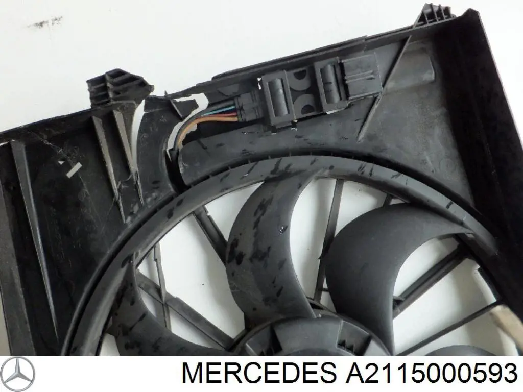 Купити A2115000593 Mercedes Дифузор радіатора охолодження, в зборі з двигуном і крильчаткою