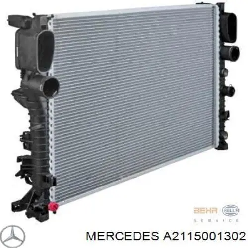 A2115001302 Mercedes радіатор охолодження двигуна