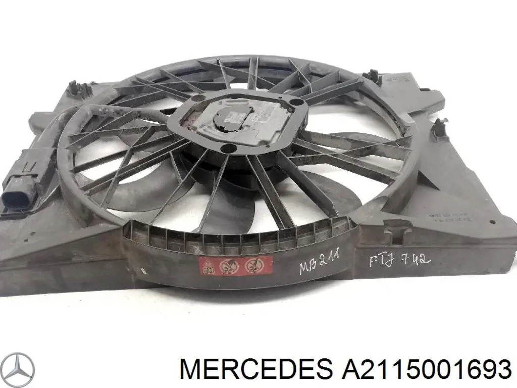 Купити A2115001693 Mercedes Електровентилятор охолодження в зборі (двигун + крильчатка), правий