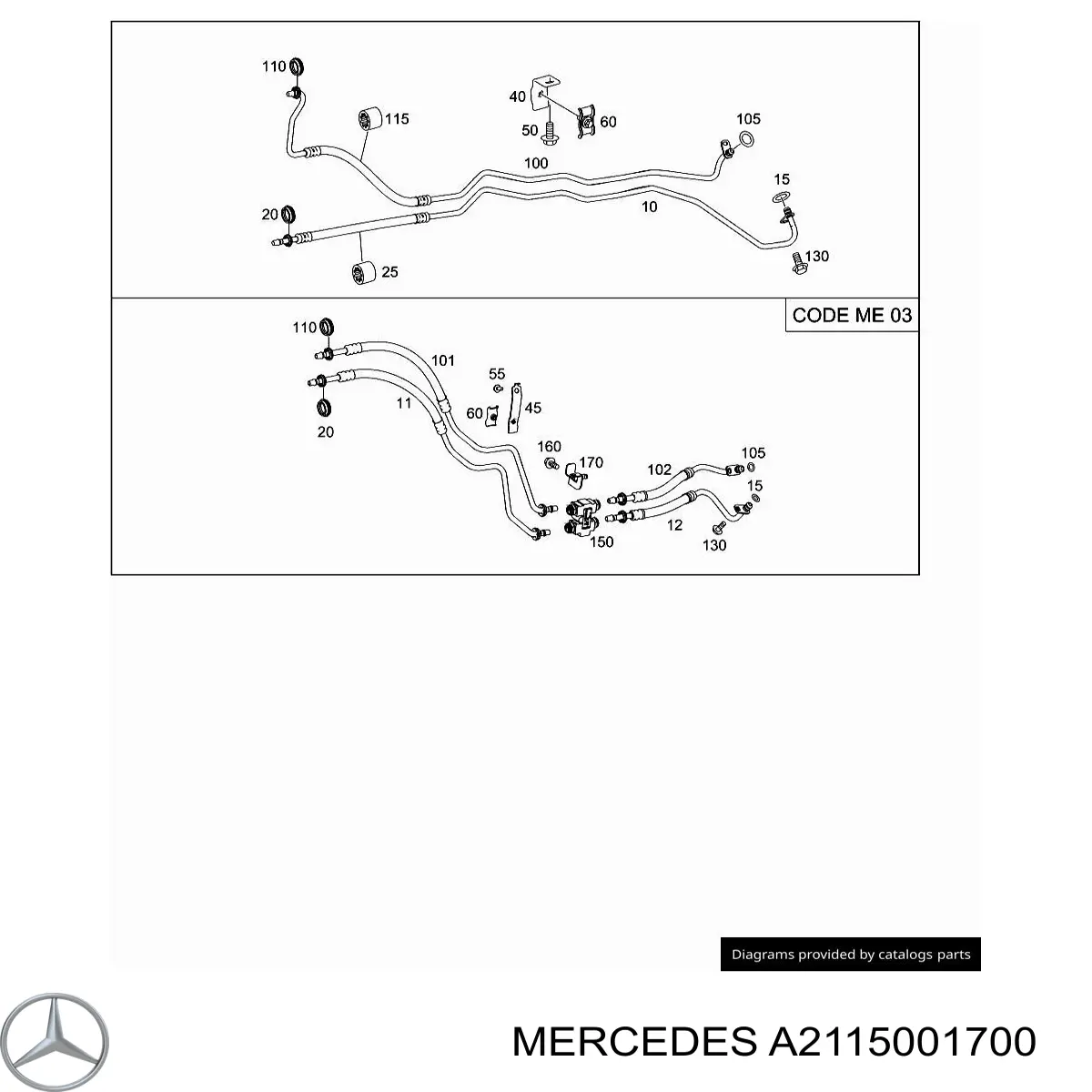 A2115001700 Mercedes Радіатор охолодження, АКПП