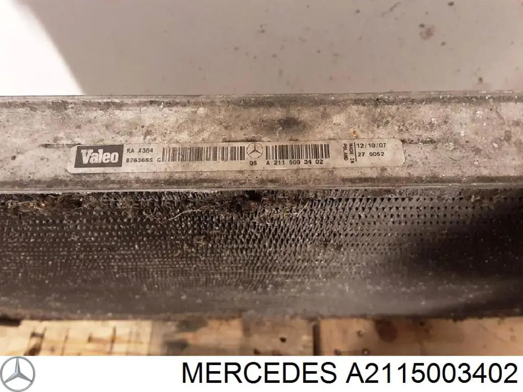 A2115003402 Mercedes радіатор охолодження двигуна