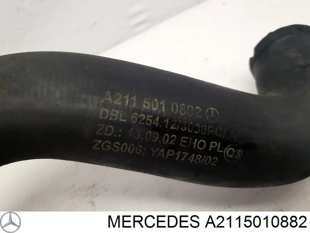 A2115010882 Mercedes Шланг/патрубок радіатора охолодження, нижній