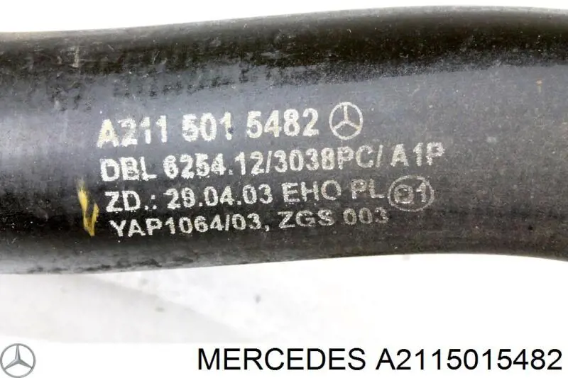 A2115015482 Mercedes Шланг/патрубок радіатора охолодження, нижній