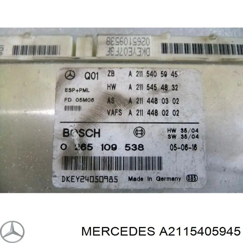 Блок керування ESP 0265109538 Bosch