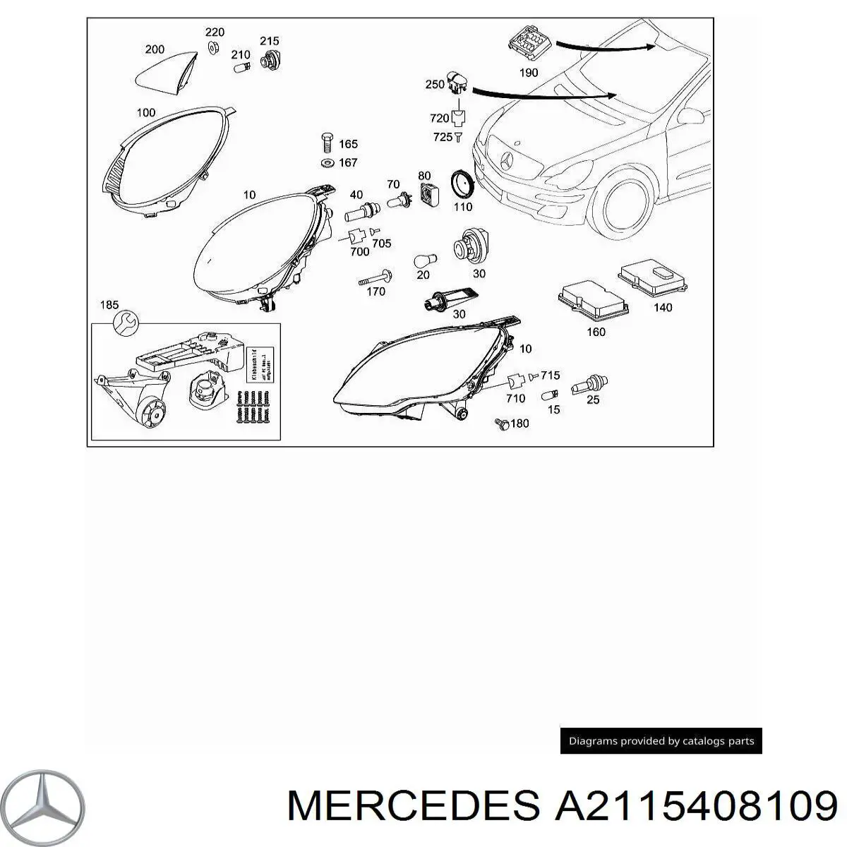  Mercedes A2115408109 ціна, від 25.34 USD
