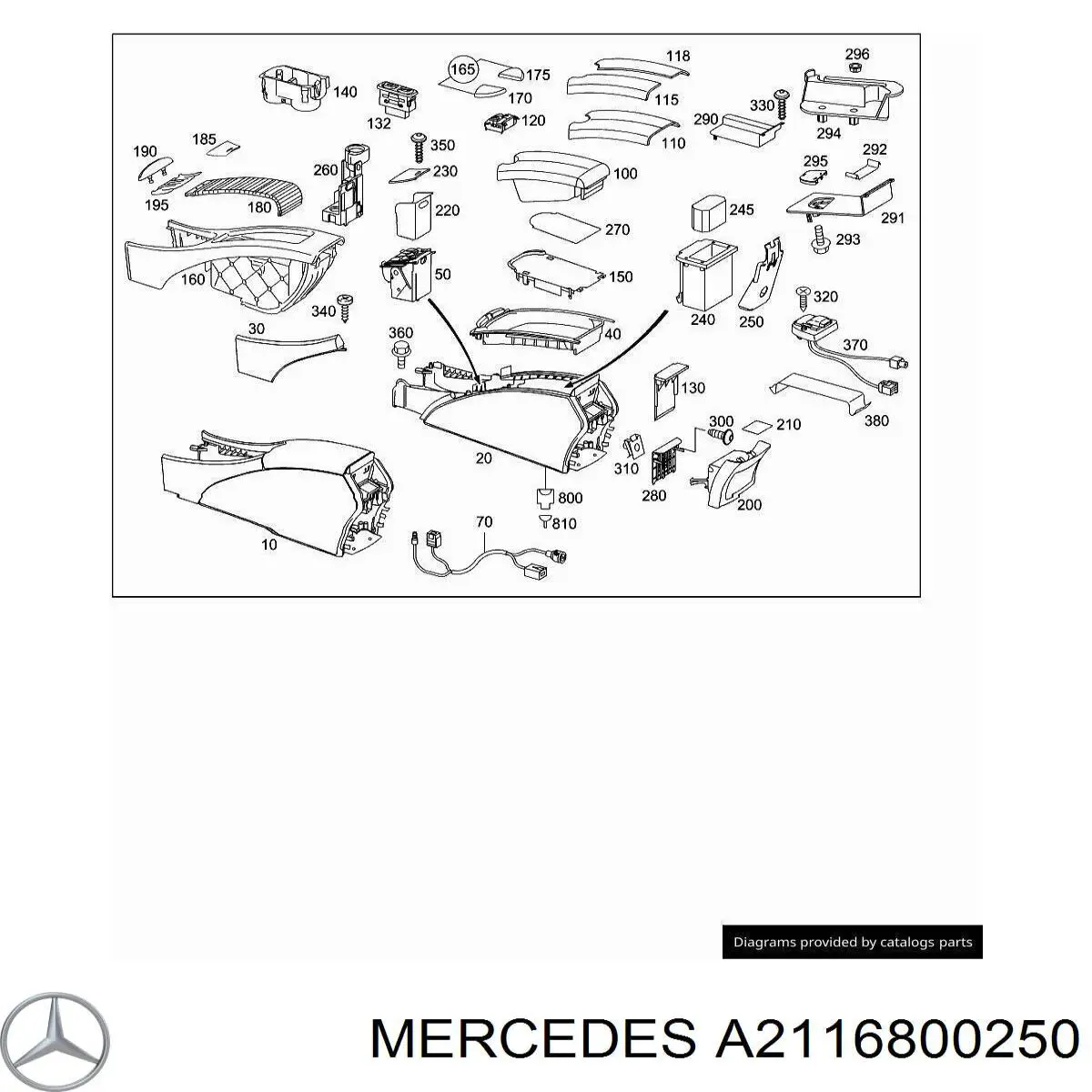  Mercedes A2116800250 ціна, від 25.40 USD