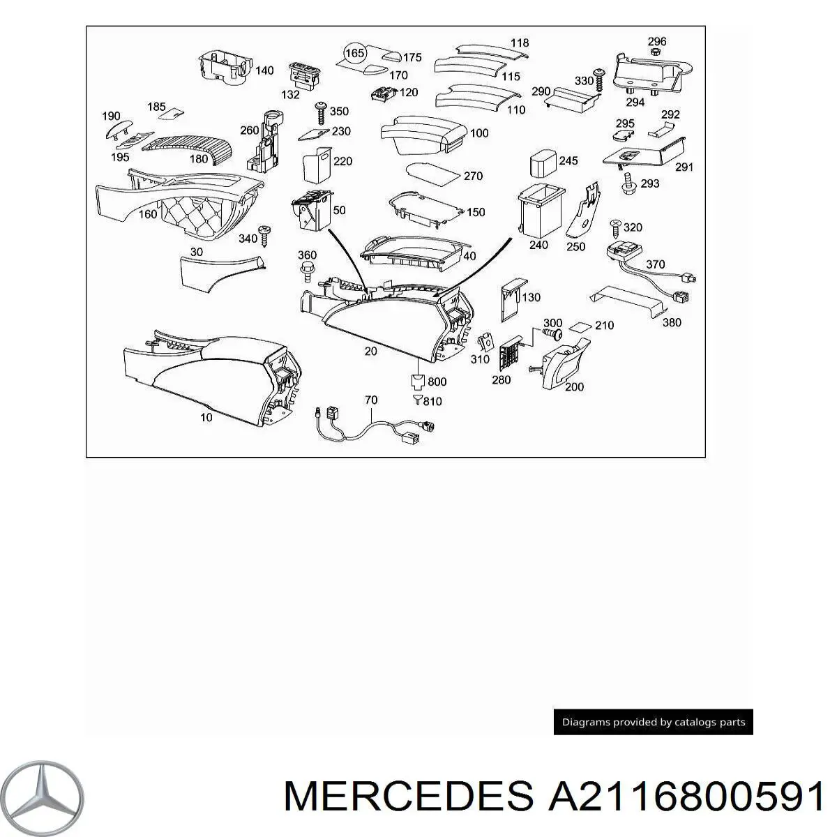  Mercedes A2116800591 ціна, від 33.86 USD