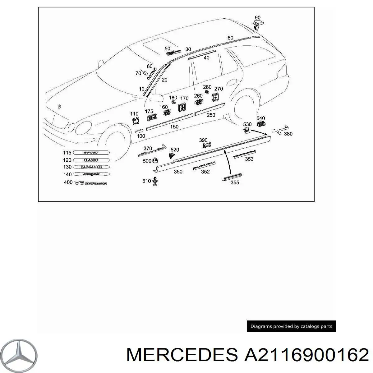 Купити A2116900162 Mercedes 