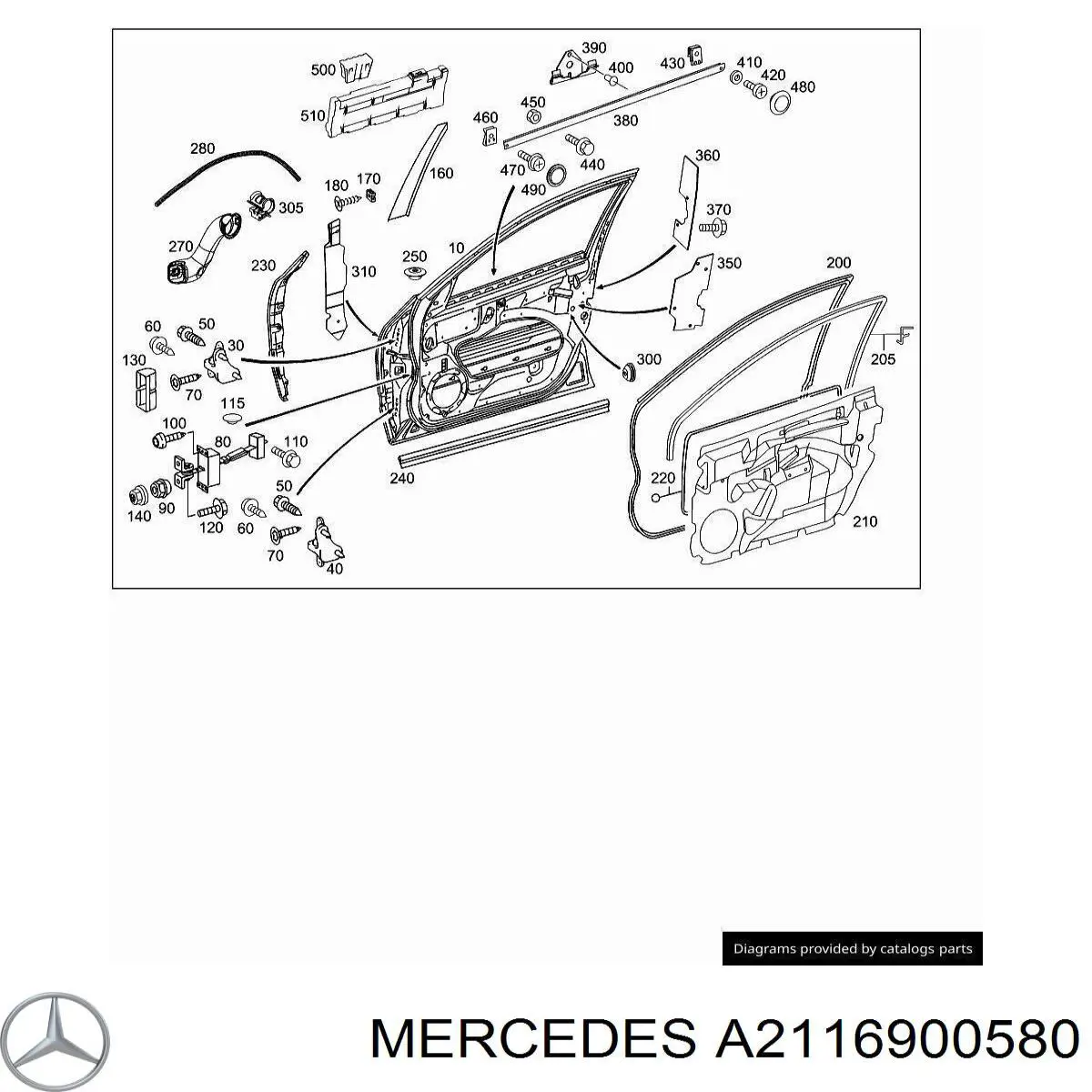  Mercedes A2116900580 ціна, від 12.67 USD