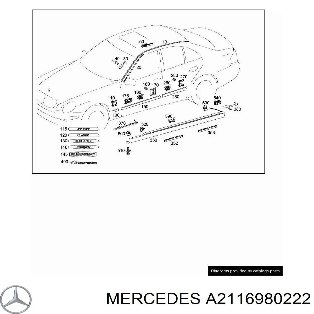 A2116980222 Mercedes 
