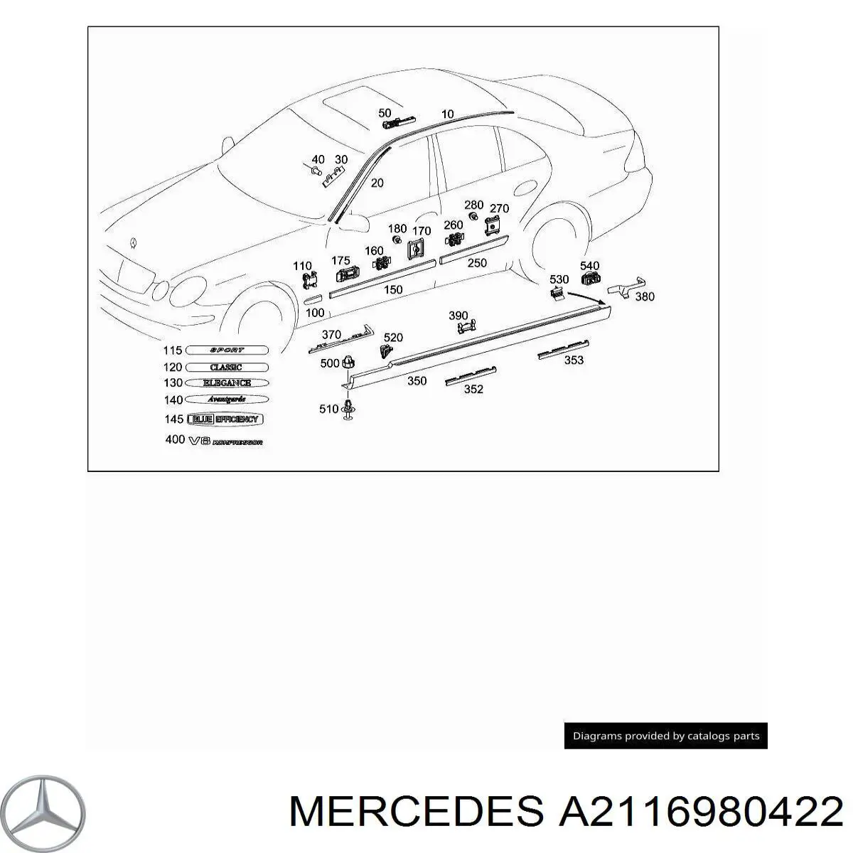 A2116980422 Mercedes 