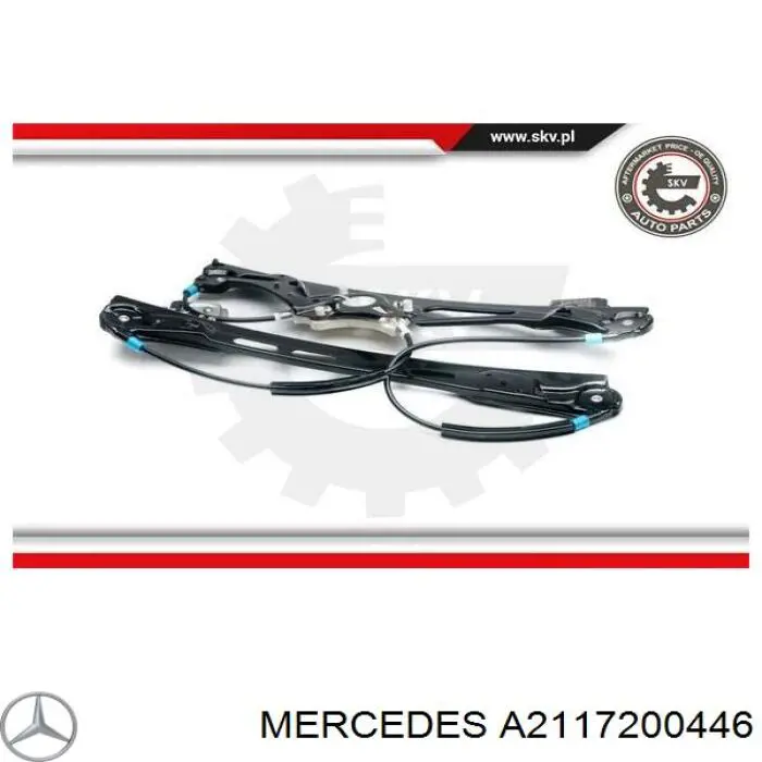 Механізм склопідіймача дверей передніх, правих Mercedes A2117200446 ціна, від 28.12 USD
