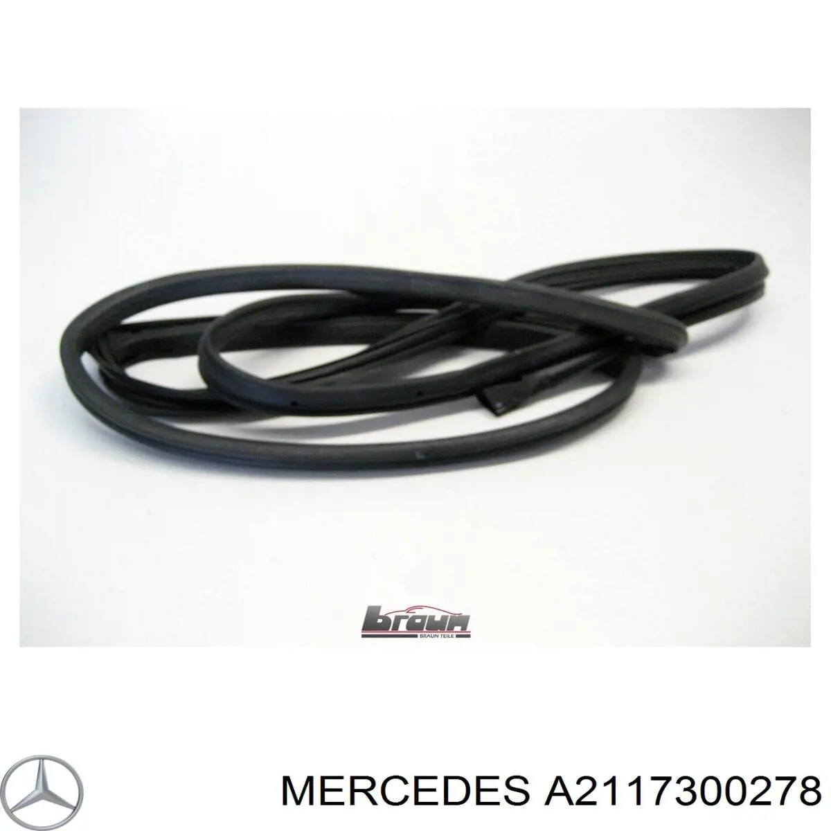 A2117300278 Mercedes Ущільнювач двері передньої лівої (на двері)