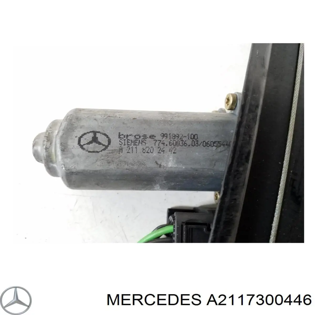 Механізм склопідіймача двері задньої, правої A2117300446 Mercedes