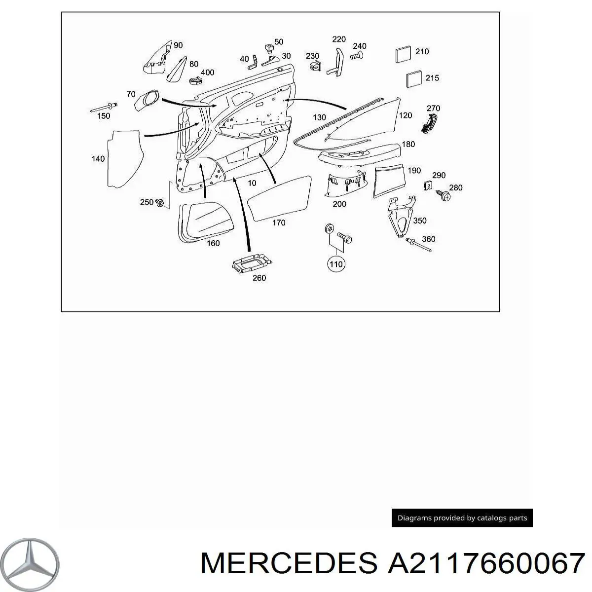  Mercedes A2117660067 ціна, від 1.27 USD