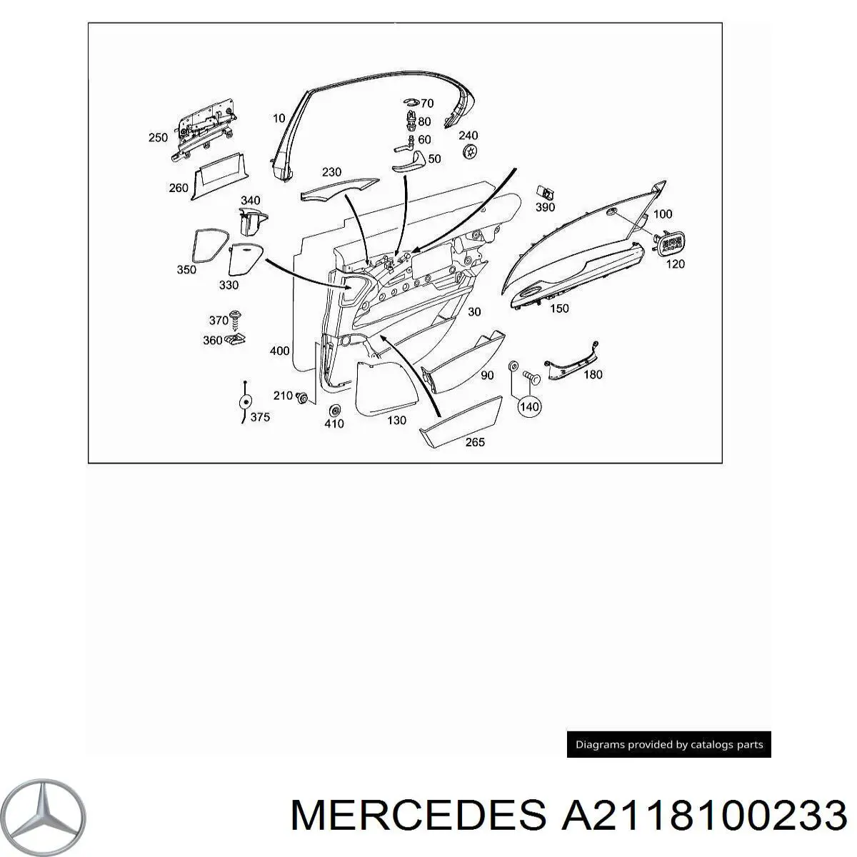  Mercedes A2118100233 ціна, від 3.80 USD