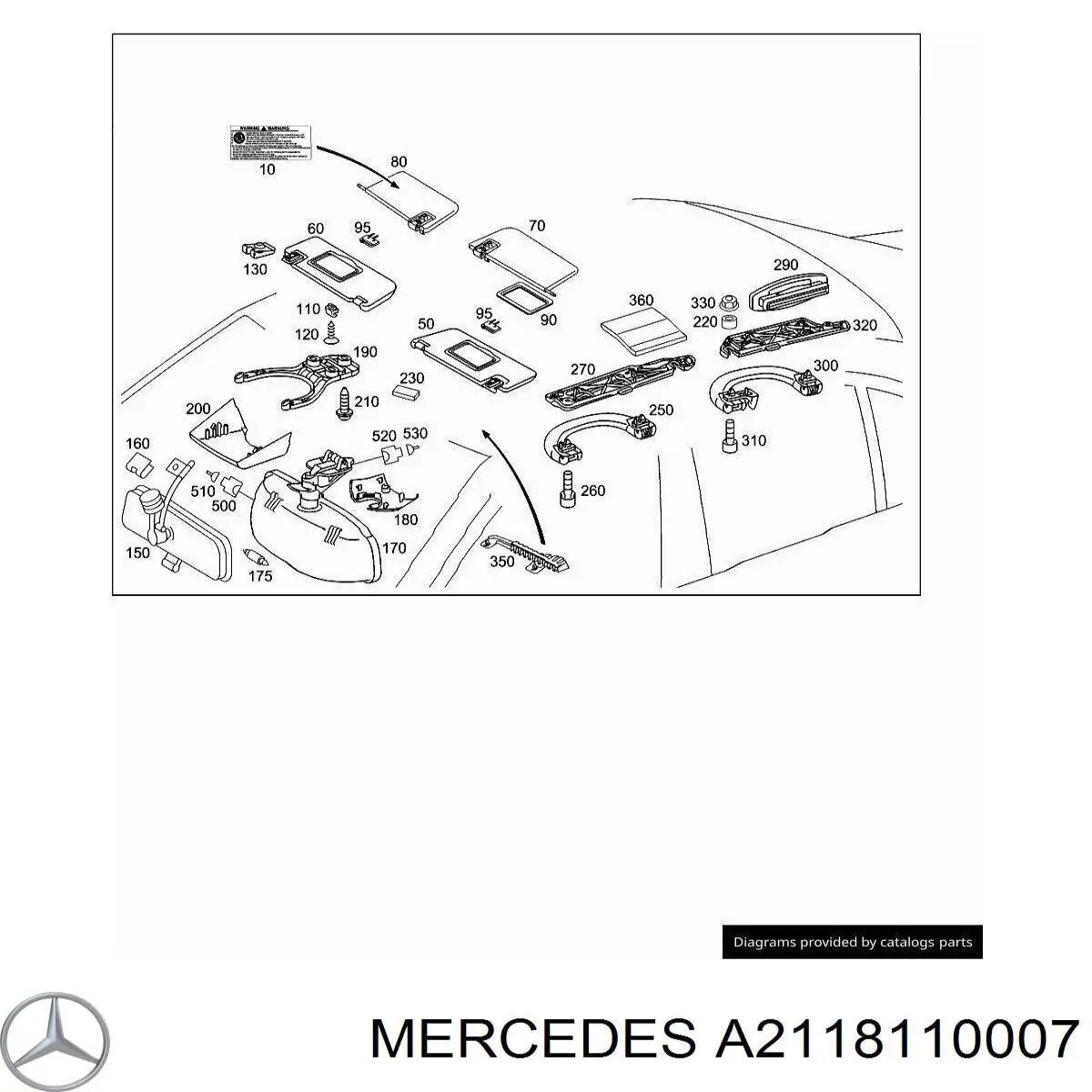  Mercedes A2118110007 ціна, від 3.67 USD