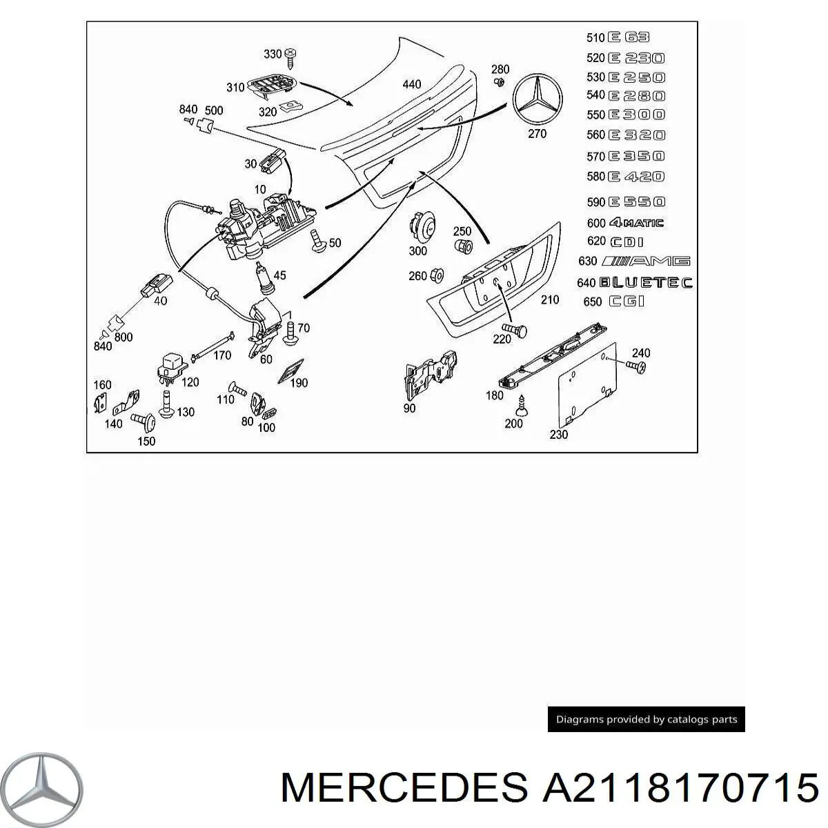Купити A2118170715 Mercedes 
