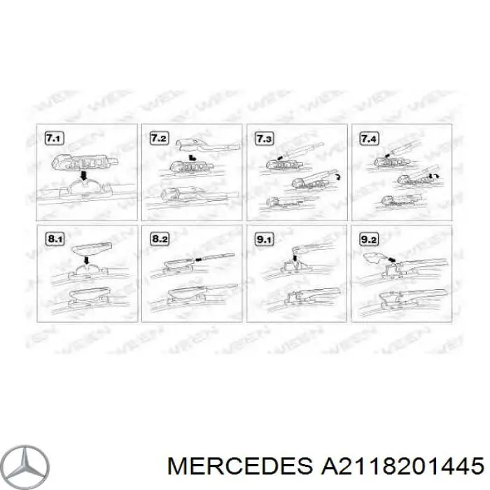 Купити A2118201445 Mercedes Безконтактні двірники