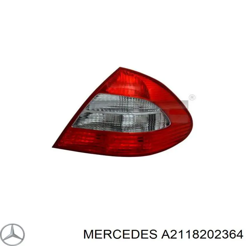 A2118202364 Mercedes ліхтар задній лівий, зовнішній