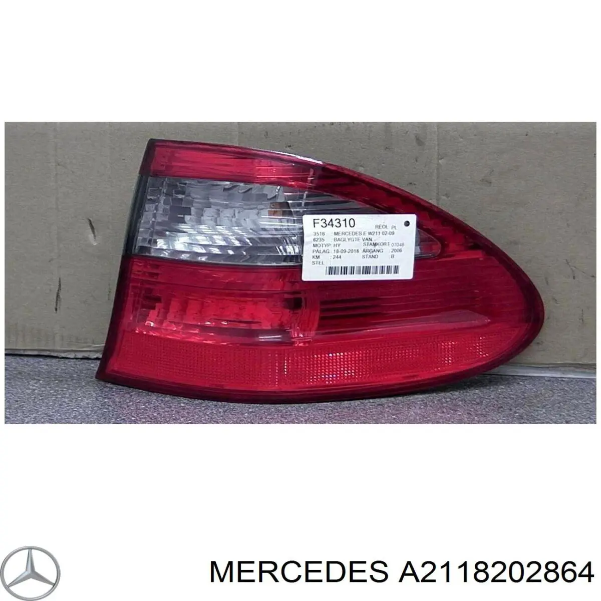 Ліхтар задній правий, зовнішній A2118202864 Mercedes
